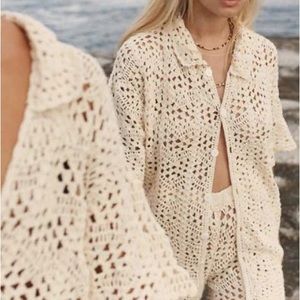 Maurie and Eve crochet shirt US size 8